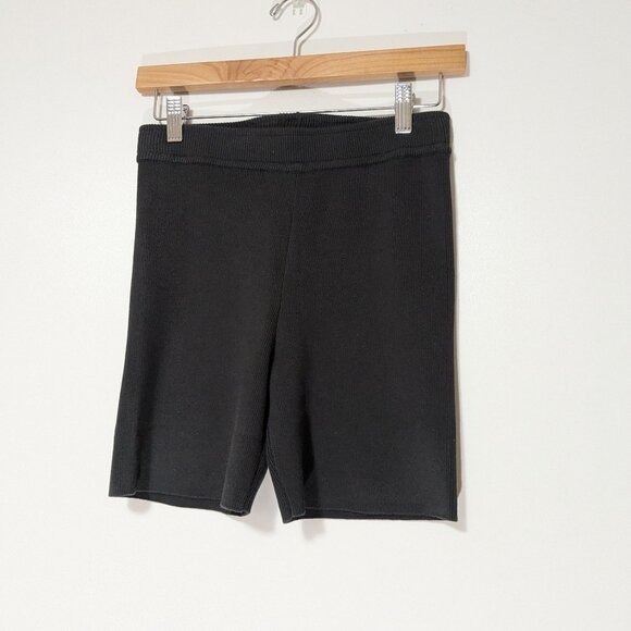 Monrow Knitted Shorts Charcoal Grey Size Small - Picture 1 of 5